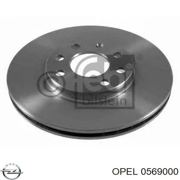 0569000 Opel freno de disco delantero