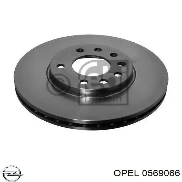 0569066 Opel freno de disco delantero