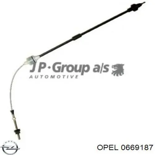 0669187 Opel cable de embrague