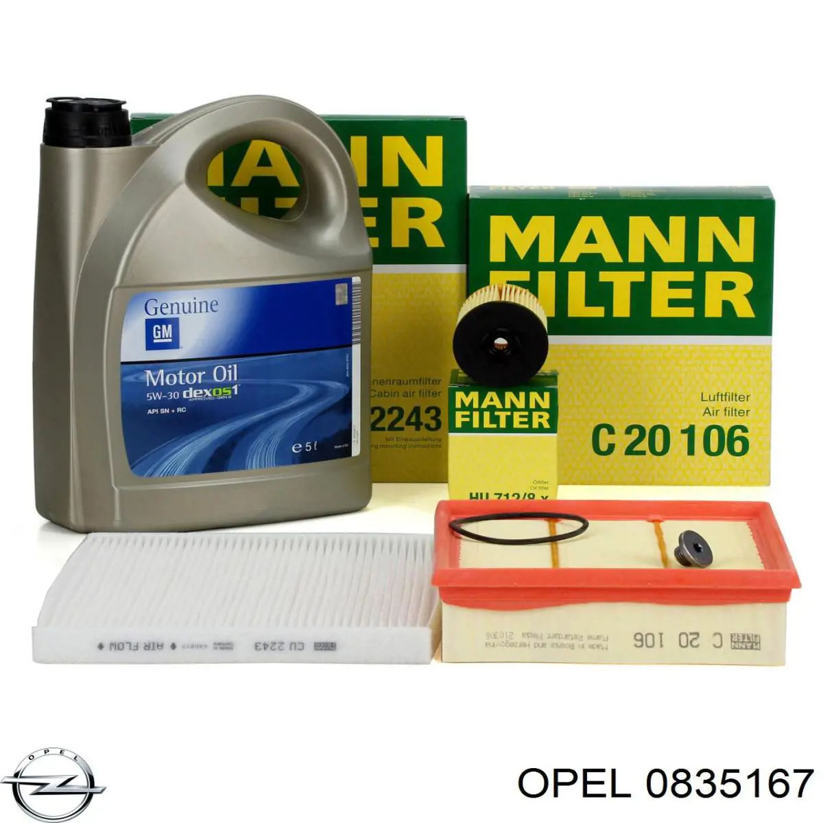 0835167 Opel filtro de aire