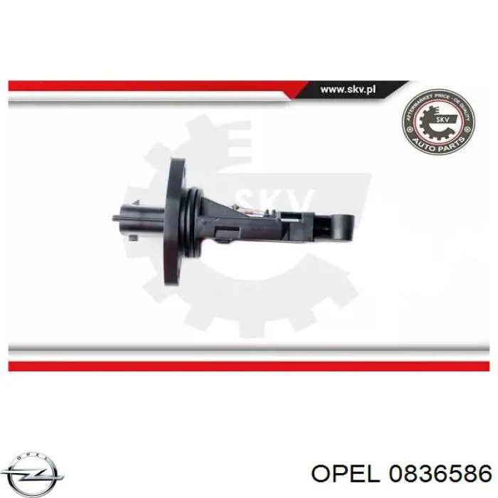 0836586 Opel sensor de flujo de aire/medidor de flujo (flujo de aire masibo)