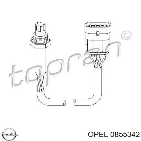 0855342 Opel sonda lambda sensor de oxigeno para catalizador