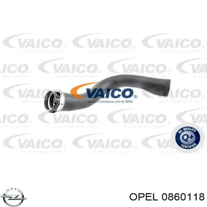 08 60 118 Opel tubo flexible de aire de sobrealimentación izquierdo