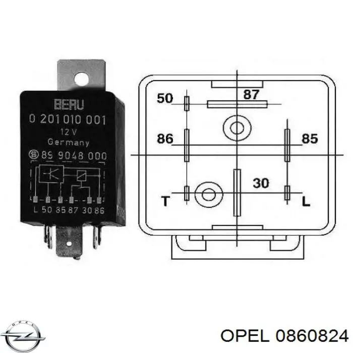 0860824 Opel junta de turbina de gas admision, kit de montaje