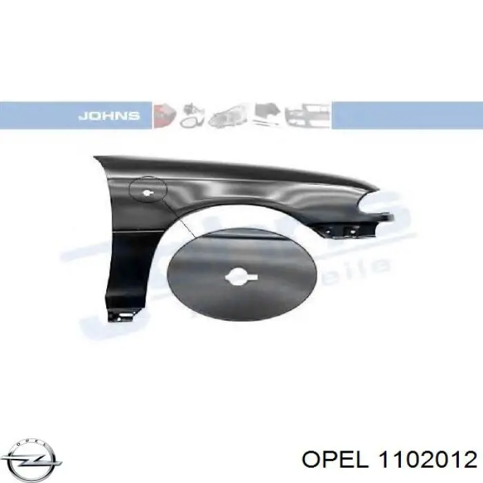 1102012 Opel guardabarros delantero derecho