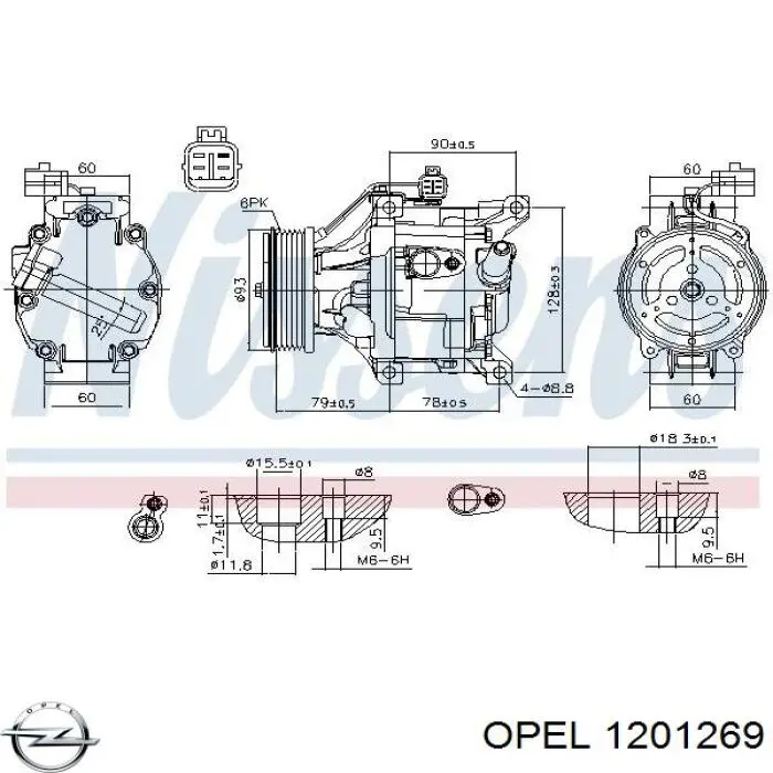 1201269 Opel batería de arranque