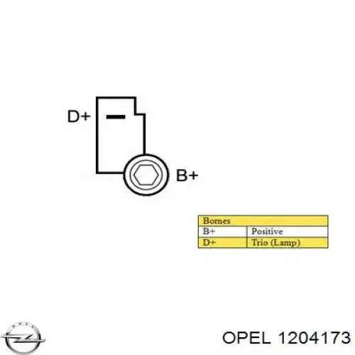 1204173 Opel alternador