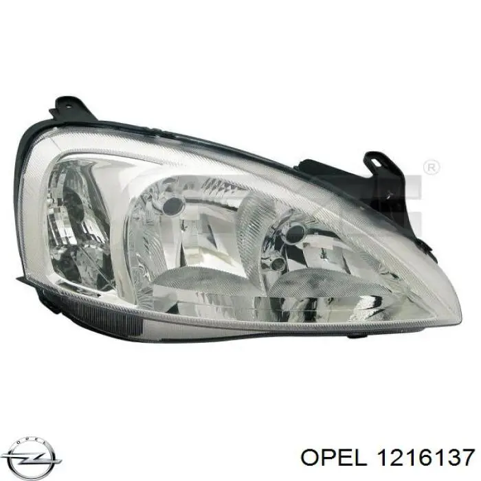 1216137 Opel faro izquierdo