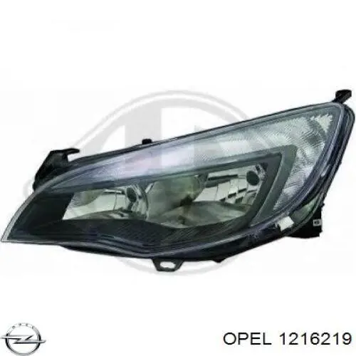 1216219 Opel faro izquierdo