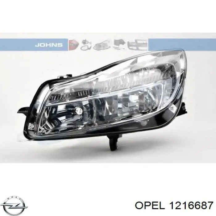 1216687 Opel faro izquierdo