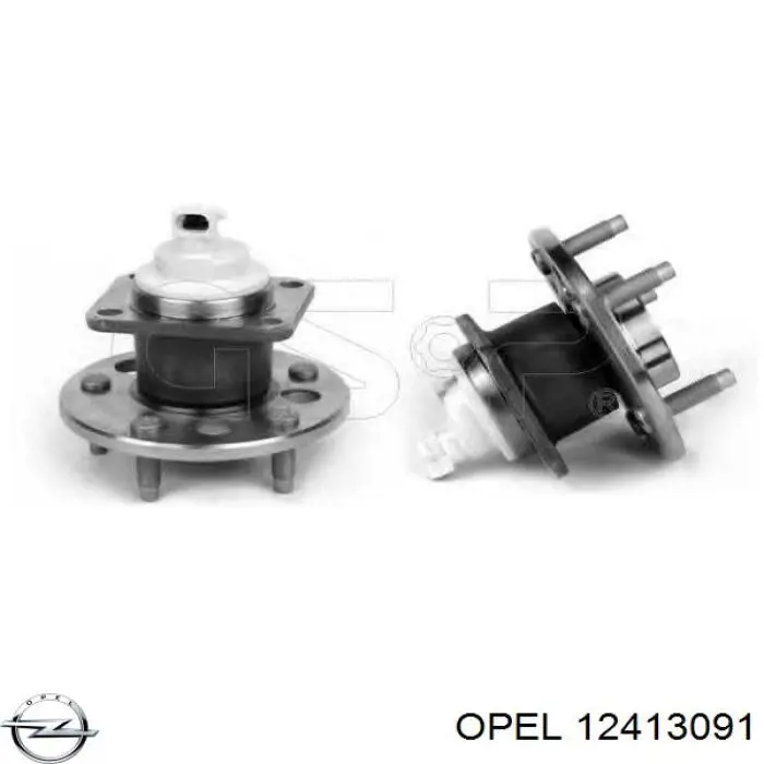 12413091 Opel cubo de rueda trasero