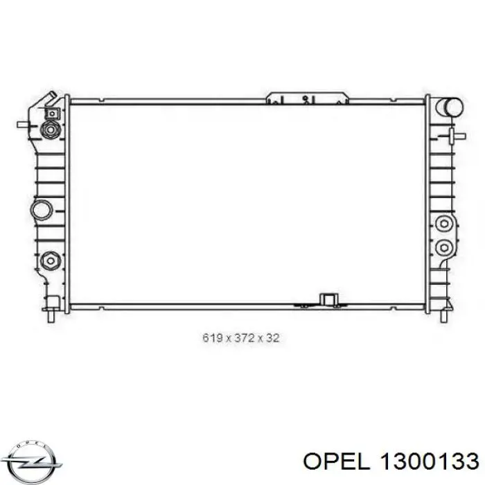 1300133 Opel radiador refrigeración del motor