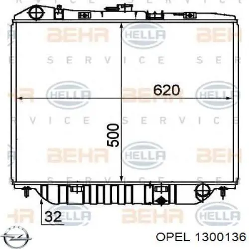 1300136 Opel radiador refrigeración del motor