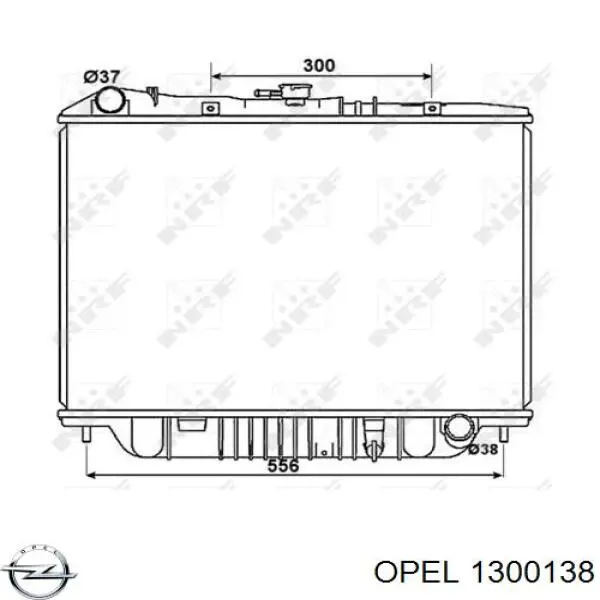 1300138 Opel radiador refrigeración del motor