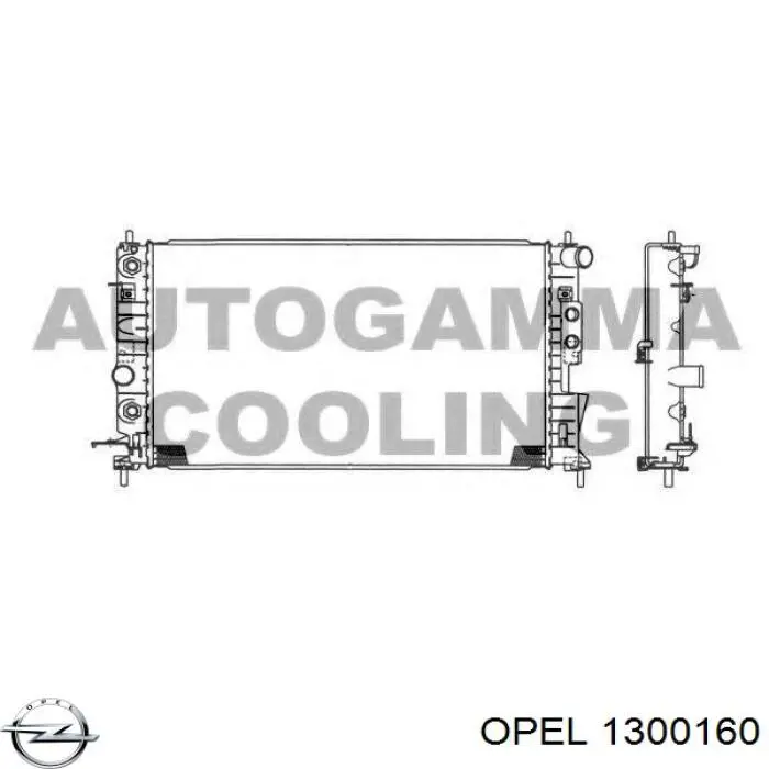 1300160 Opel radiador refrigeración del motor