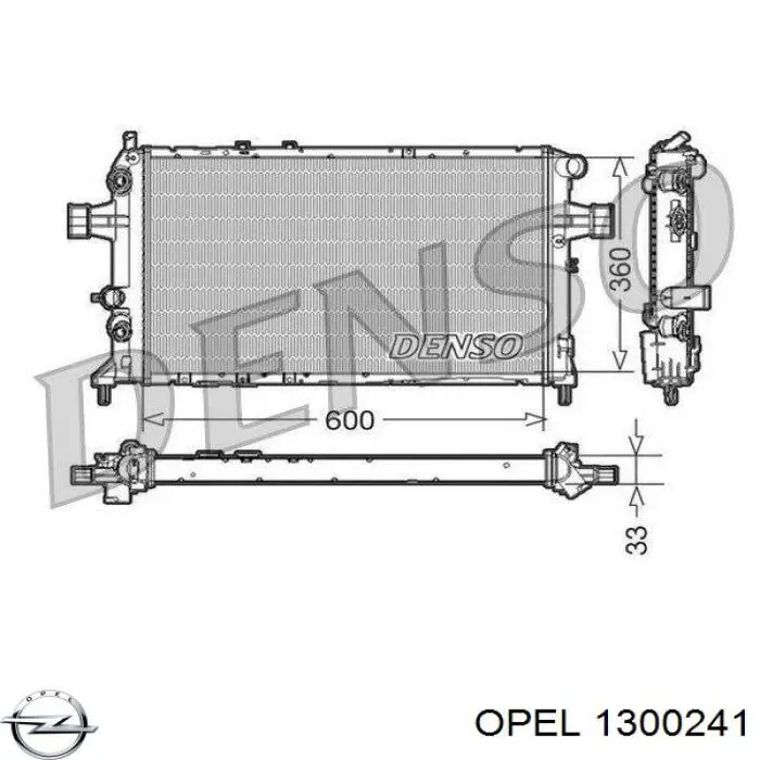 1300241 Opel radiador refrigeración del motor