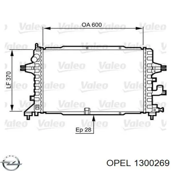 1300269 Opel radiador refrigeración del motor