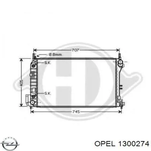 1300274 Opel radiador refrigeración del motor