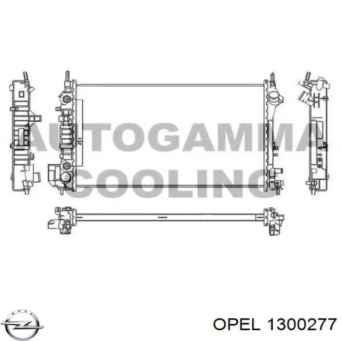 1300277 Opel radiador refrigeración del motor