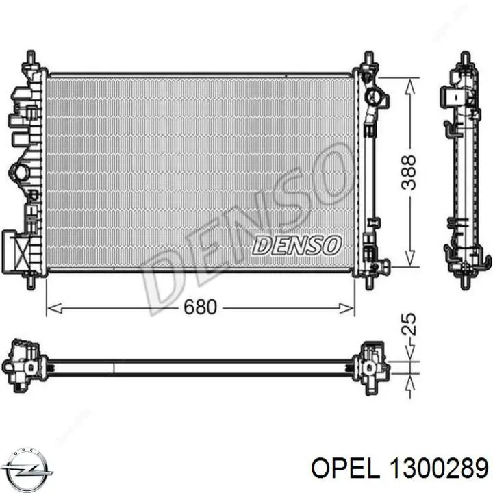 1300289 Opel radiador refrigeración del motor