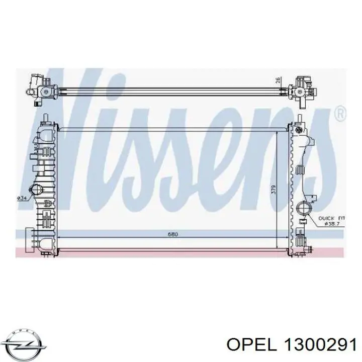 1300291 Opel radiador refrigeración del motor