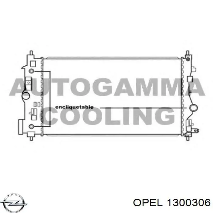 1300306 Opel radiador refrigeración del motor