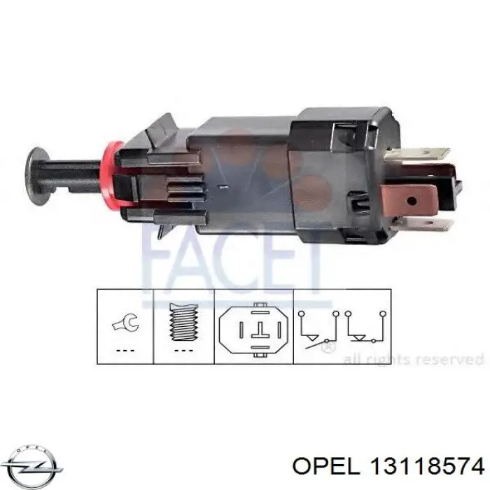 13118574 Opel interruptor luz de freno