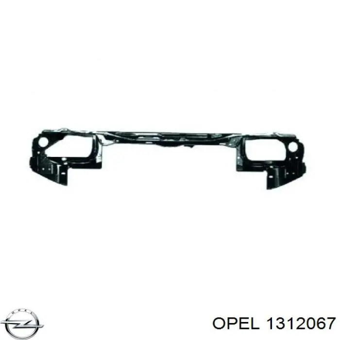 1312067 Opel soporte de radiador superior (panel de montaje para foco)