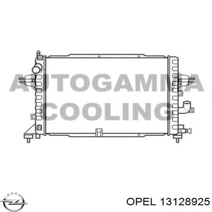 13128925 Opel radiador refrigeración del motor