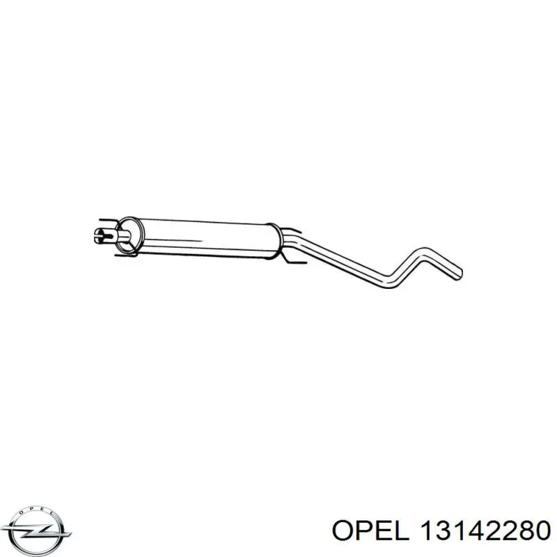 13142280 Opel silenciador del medio