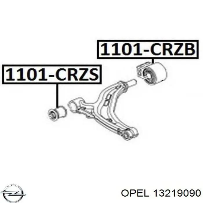 13219090 Opel silentblock de suspensión delantero inferior