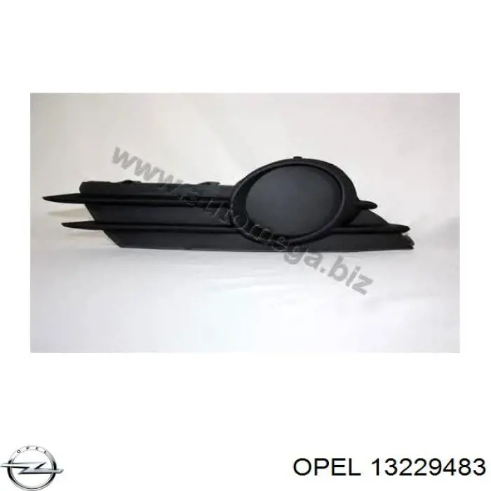 13229483 Opel rejilla de antinieblas delantera derecha