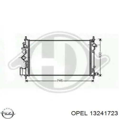 13241723 Opel radiador refrigeración del motor