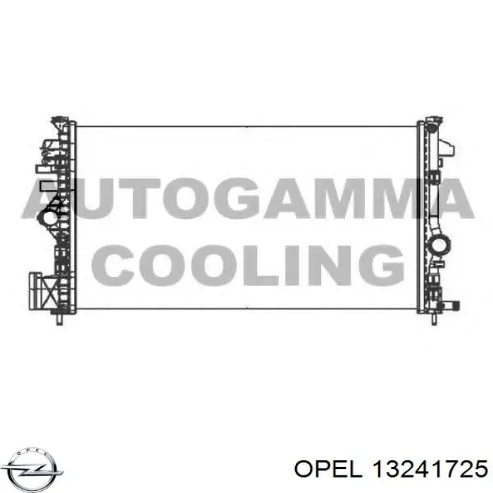 13241725 Opel radiador refrigeración del motor