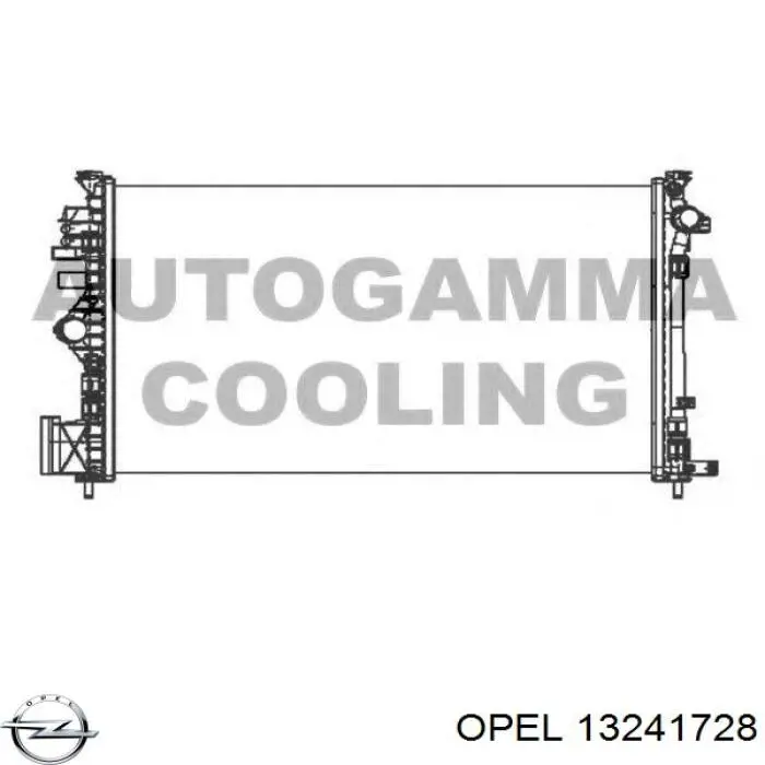 13241728 Opel radiador refrigeración del motor