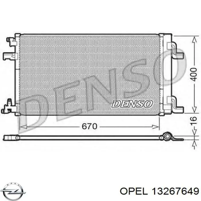 13267649 Opel condensador aire acondicionado