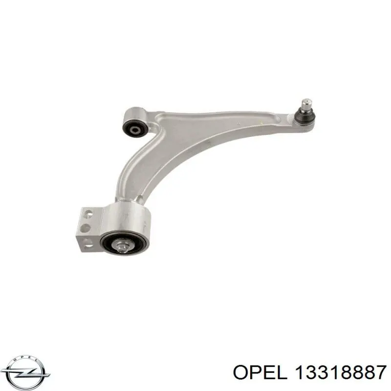 13318887 Opel barra oscilante, suspensión de ruedas delantera, inferior derecha