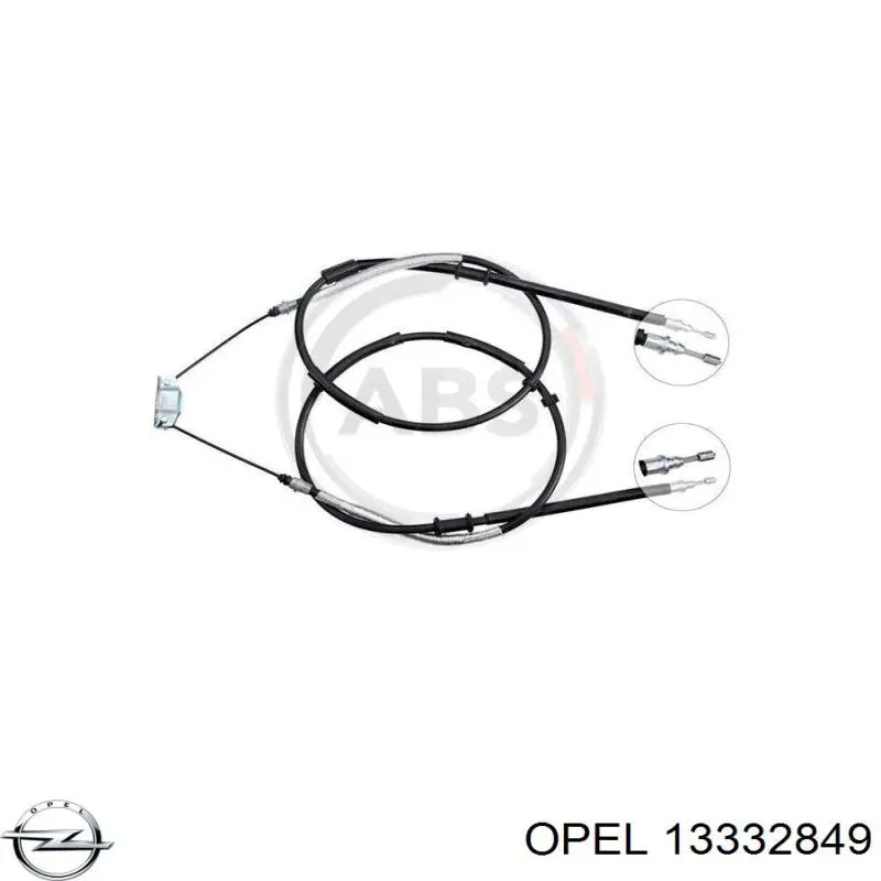 13332849 Opel cable de freno de mano trasero derecho/izquierdo