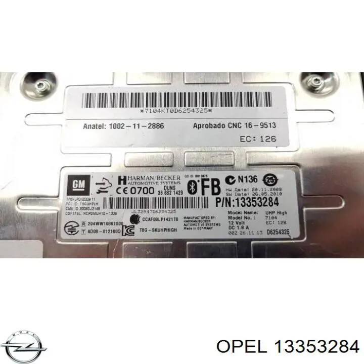  Unidad de control bluetooth para Opel Mokka 