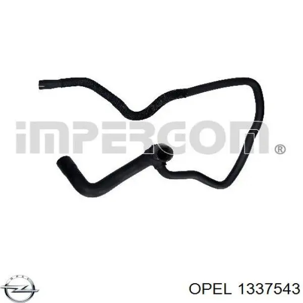 1337543 Opel manguera refrigerante para radiador inferiora