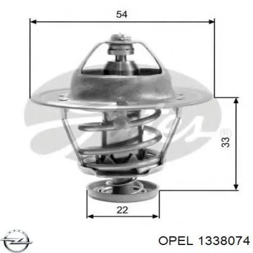 1338074 Opel termostato, refrigerante