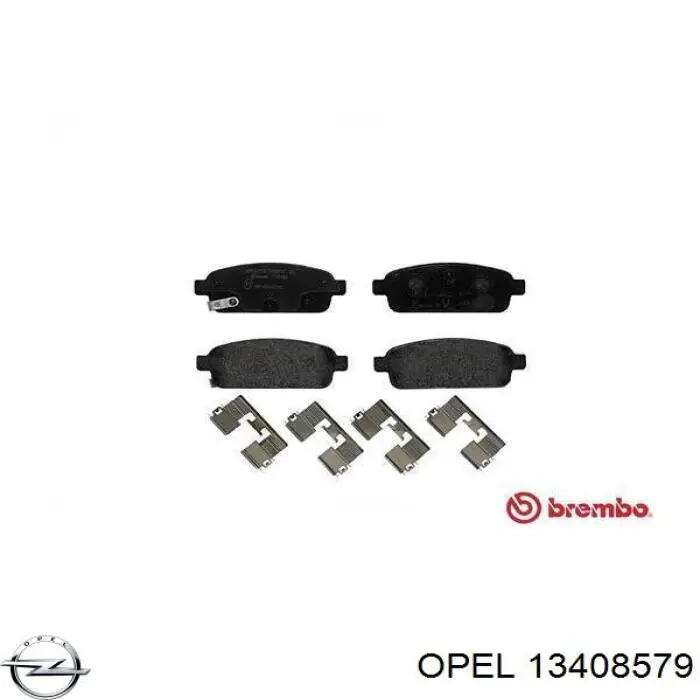 13408579 Opel pastillas de freno traseras