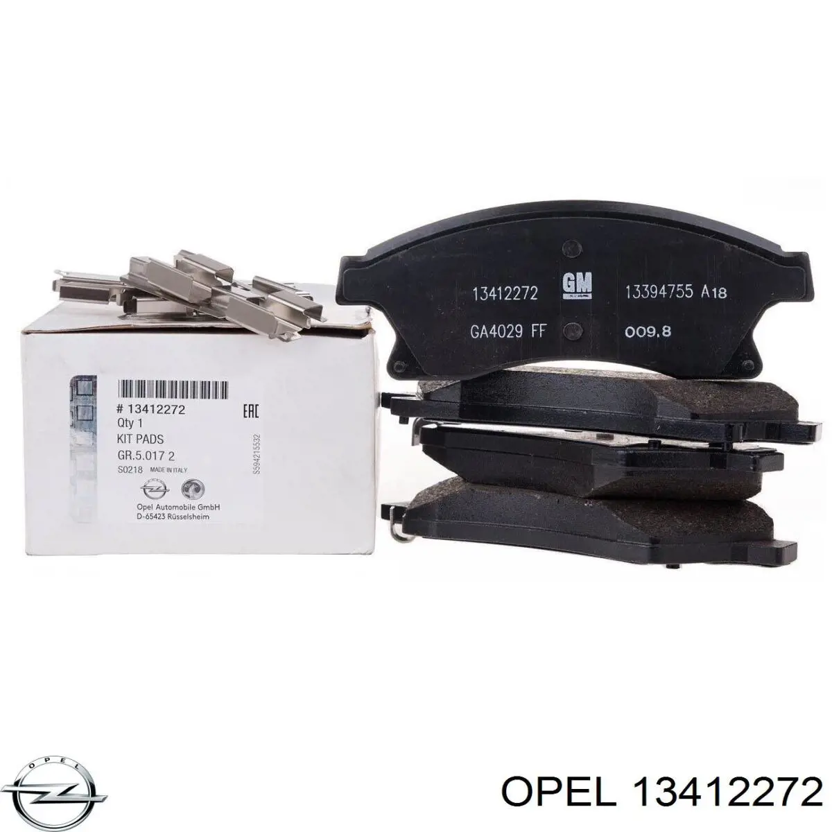 13412272 Opel pastillas de freno delanteras