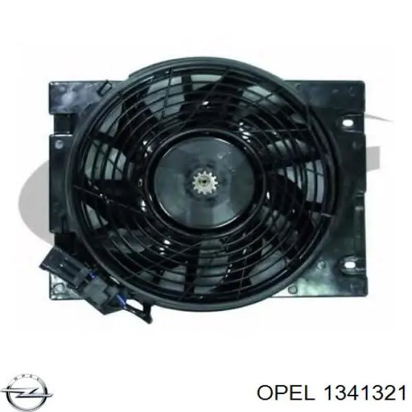 1341321 Opel ventilador (rodete +motor refrigeración del motor con electromotor completo)