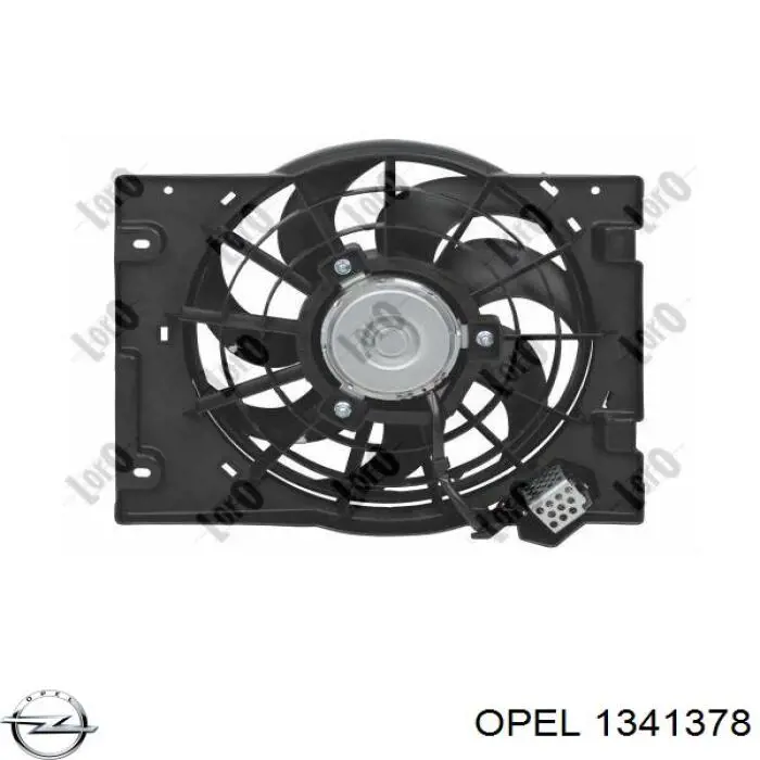 1341378 Opel ventilador (rodete +motor refrigeración del motor con electromotor completo)