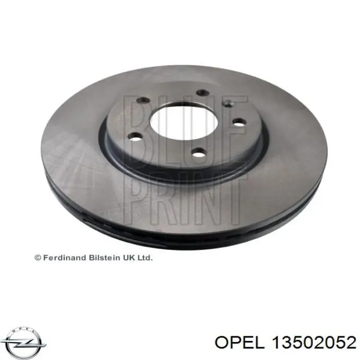 13502052 Opel freno de disco delantero