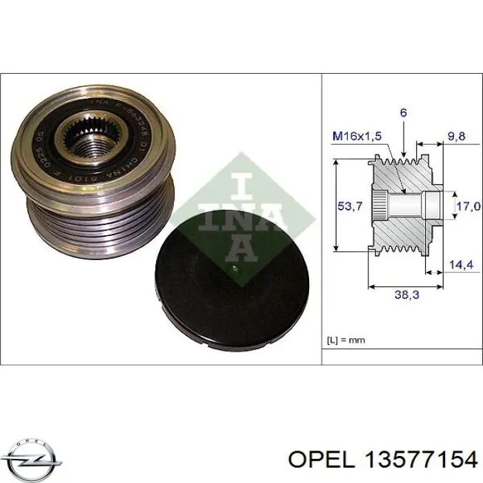 13577154 Opel alternador