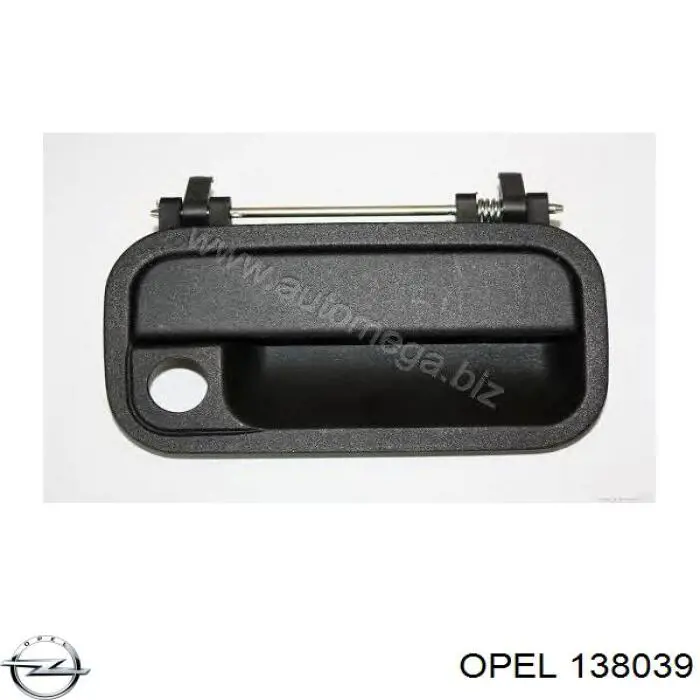  Tirador de puerta exterior delantero derecha para Opel Tigra S93