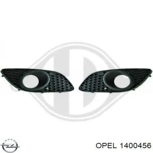 1400456 Opel rejilla de ventilación, parachoques trasero, izquierda