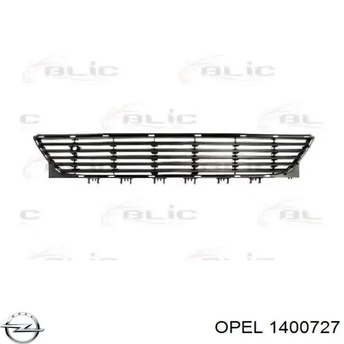 1400727 Opel rejilla de antinieblas delantera izquierda